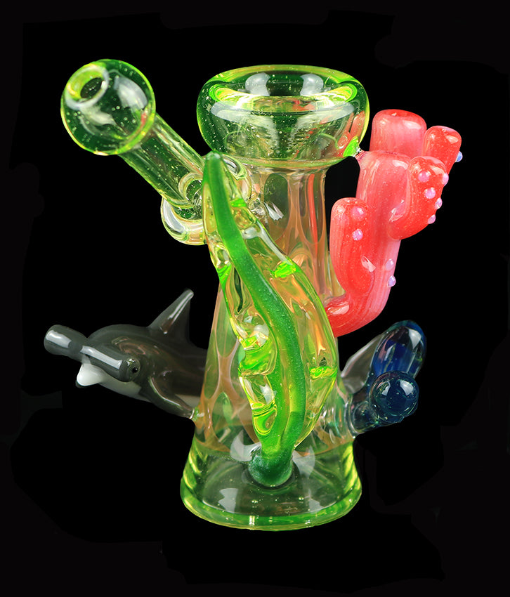 Glow in the dark sea life dry pipe by, Burtoni