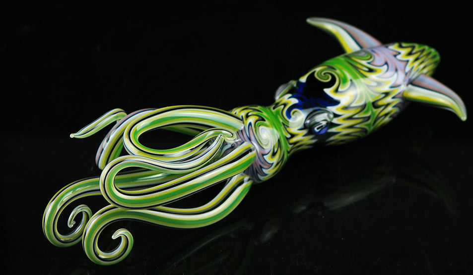 Cephalopod Dry Pipe made by Burtoni and Glass by Mouse