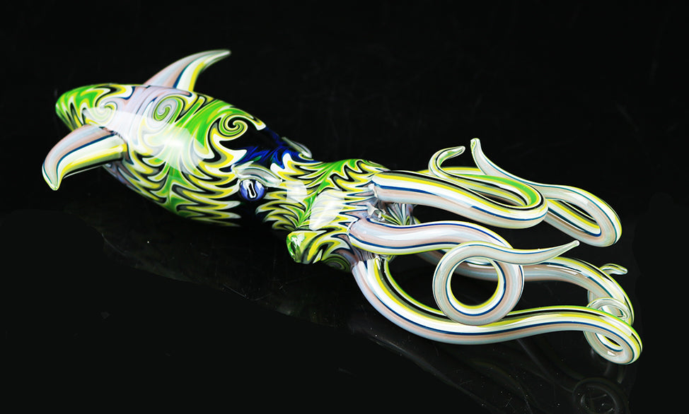 Cephalopod Dry Pipe made by Burtoni and Glass by Mouse