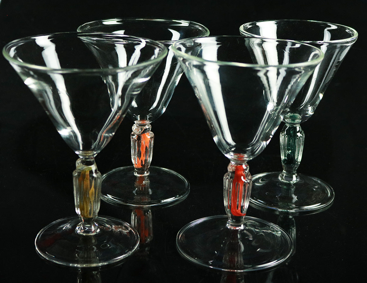 Color In Clear Martini Glass