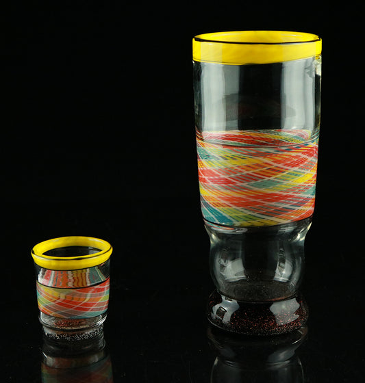 Reticello Beer Glass and Shot Glass Set