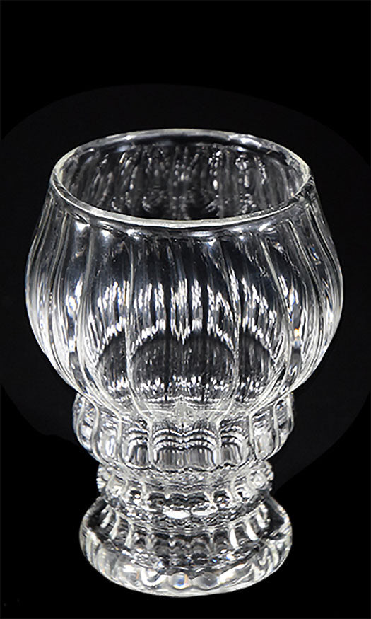 Clear Scalloped Scotch Glass by Phil Sundling