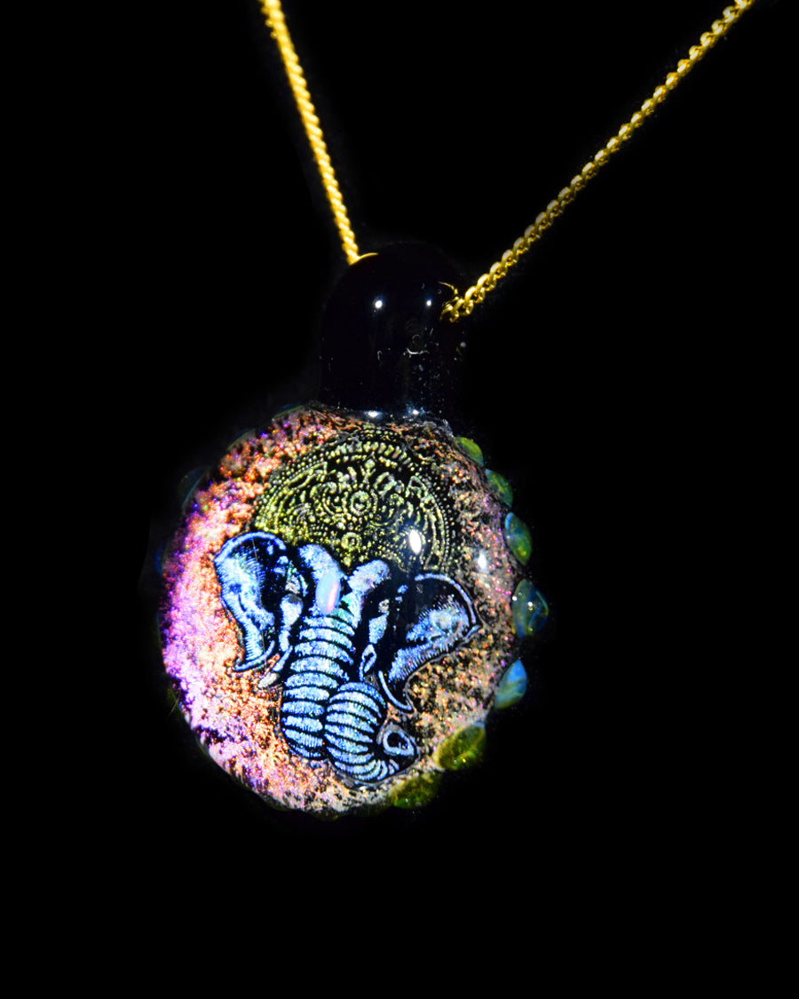 Ganesha Dichro Pendant with Opal by Berzerker