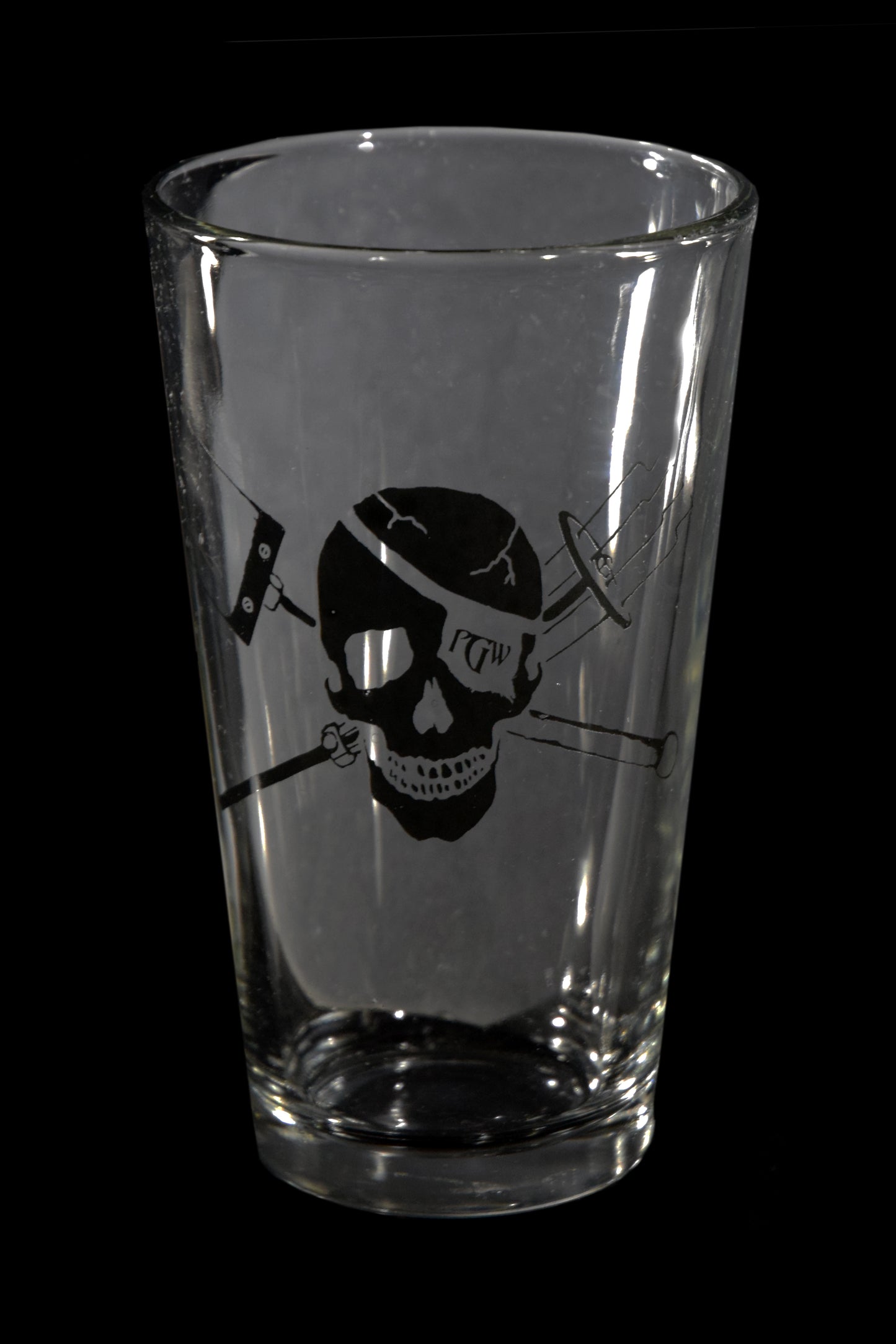 LG Jolly Roger 16 oz. Logo Pint Glasses