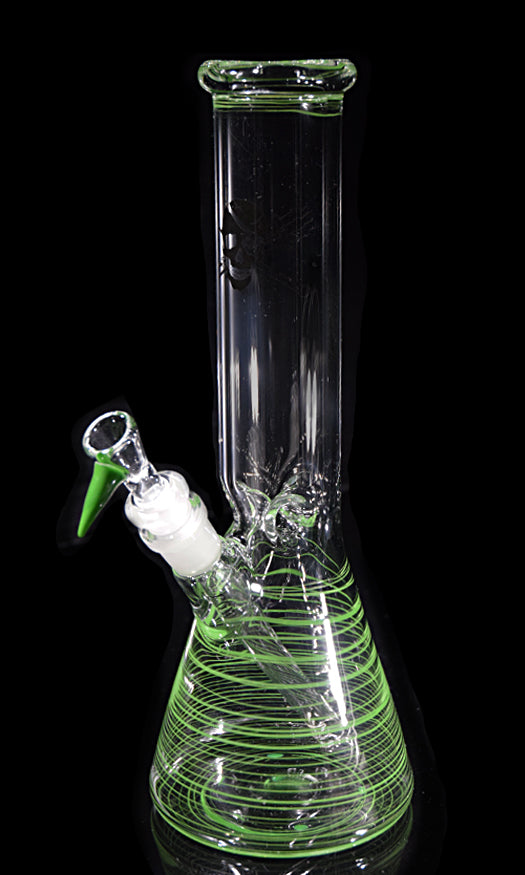 Beaker Bong 12" with color by, Phil Sundling