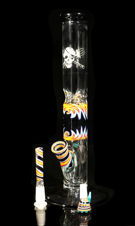 Reversal Flame Colored Bong by Phil Sundling