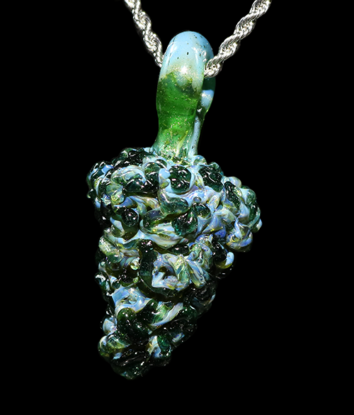 Mystery Aventurine and Dark Green Nug Pendant by, Tammy Baller