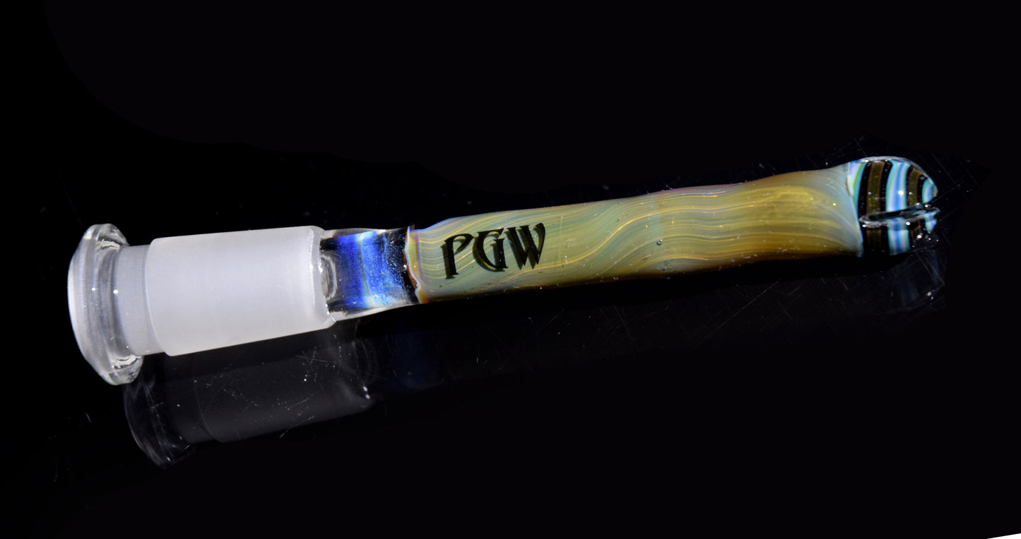 15'' Straight Tube with Worked Section Water Bong by Phil Sundling