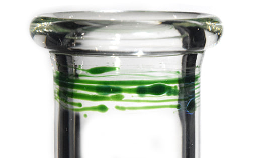 Beaker Bong 12" with color by, Phil Sundling (experimental green)