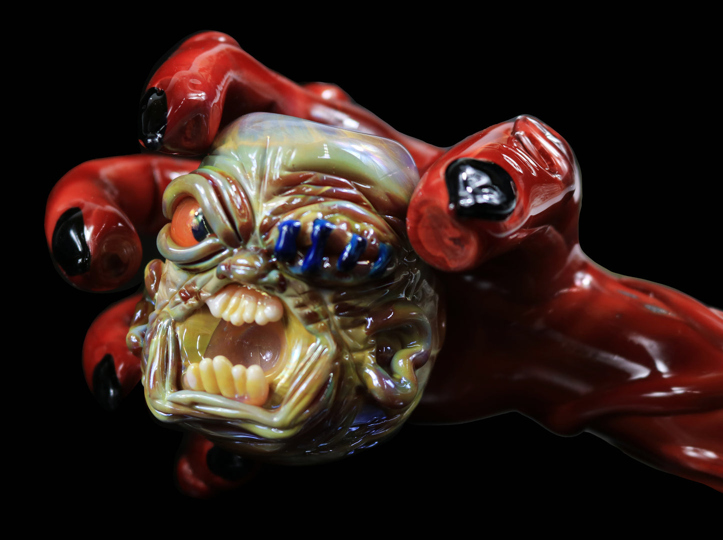 Devil's Right Hand With Angry Face Dry Pipe Collab with Phil Sundling & Animator Glass