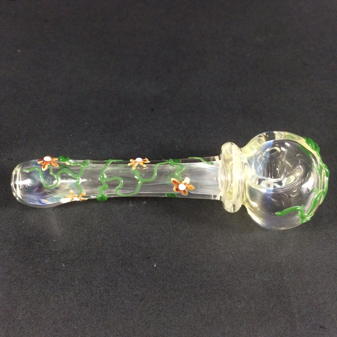 Flower Vine Spoon Pipe : Glass by Mouse