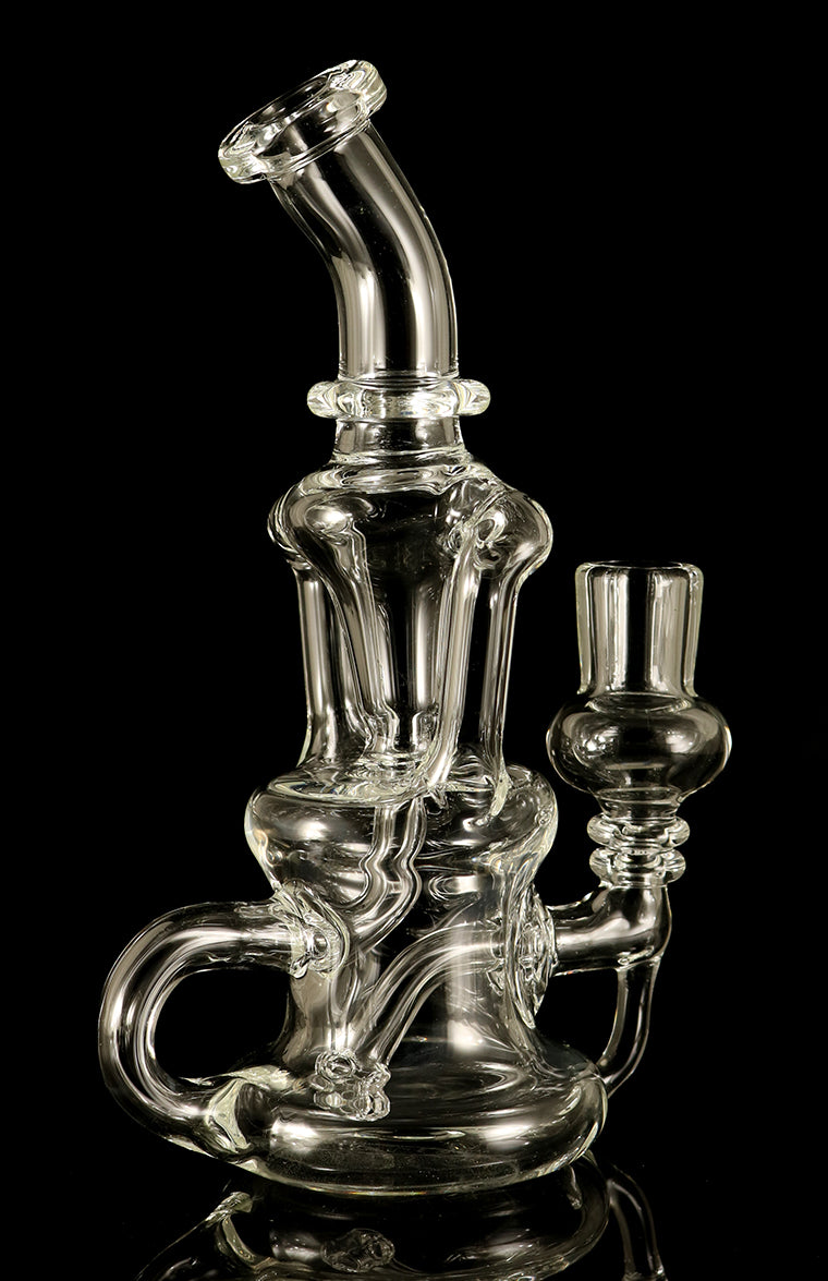 Clear Dab Rig Recycler Glass by Mouse