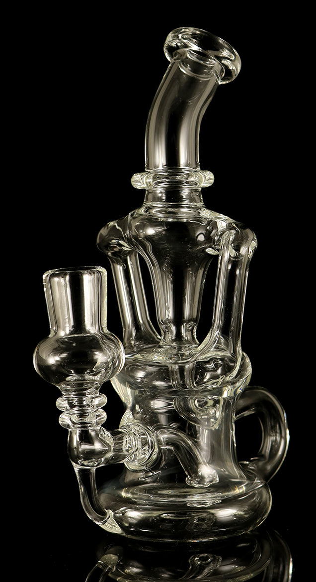 Clear Dab Rig Recycler Glass by Mouse