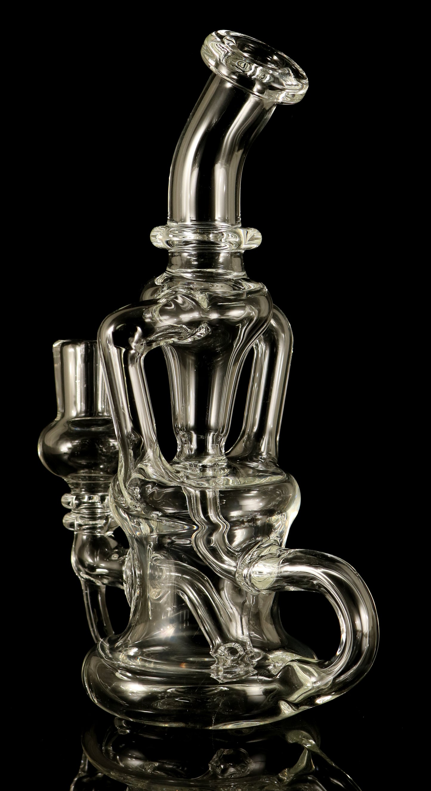 Clear Dab Rig Recycler Glass by Mouse