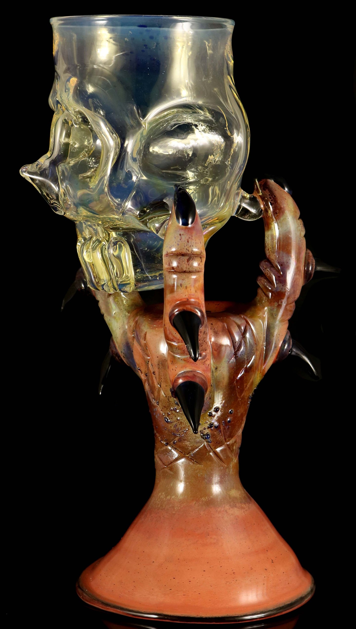 Wine Glass Dragon Claw and Skull by Phil_PGW