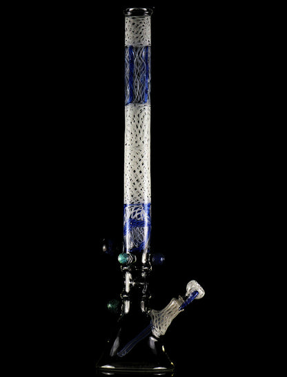 2" Tall White Reticello Bong