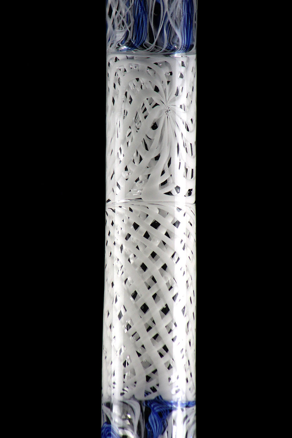 2" Tall White Reticello Bong