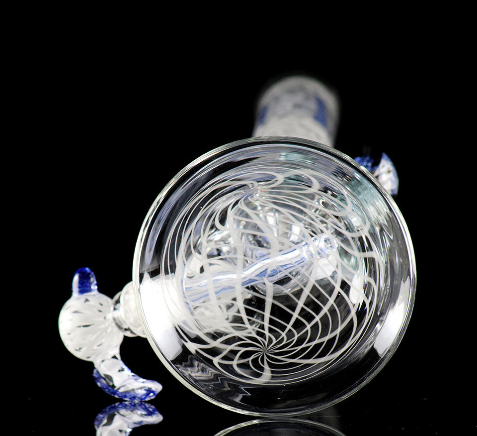 2" Tall White Reticello Bong