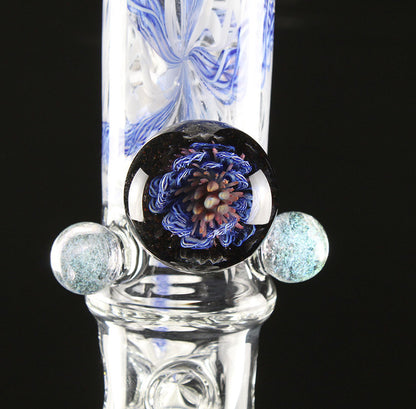 2" Tall White Reticello Bong
