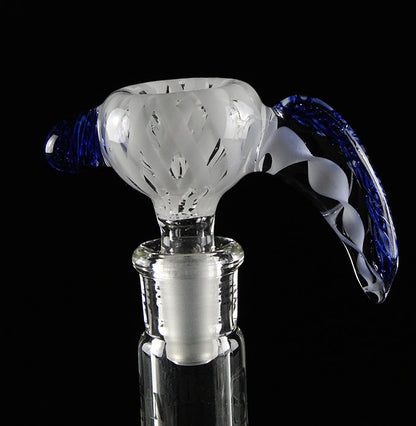 2" Tall White Reticello Bong