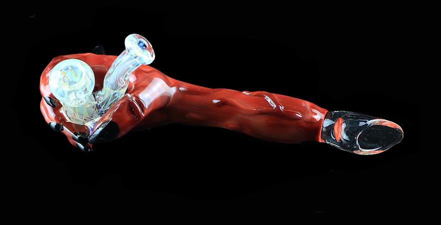 Devil's Right Hand holding a Sherlock Concentrate Dabber Collab with Phil Sundling & CK_Glass