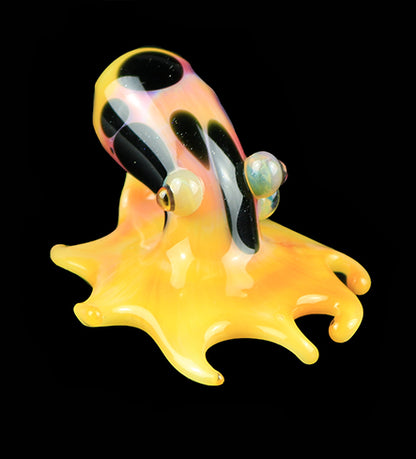 Yellow octopus pendant by, Burtoni