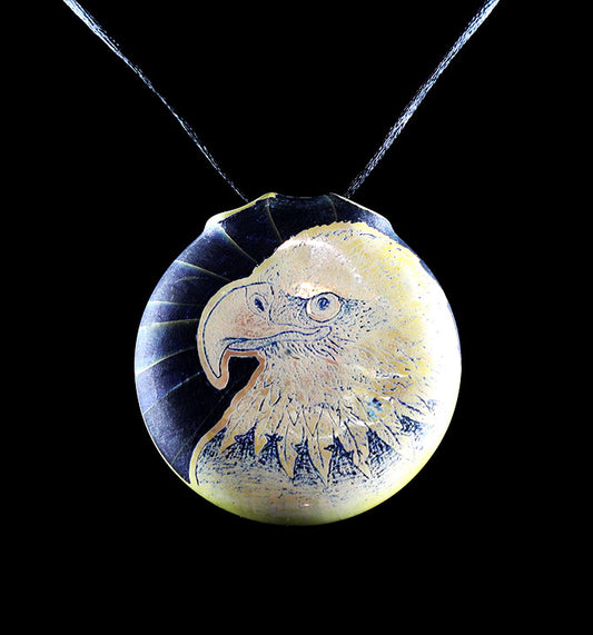 eagle pendant collab made by, glass scribe an Phil_pgw