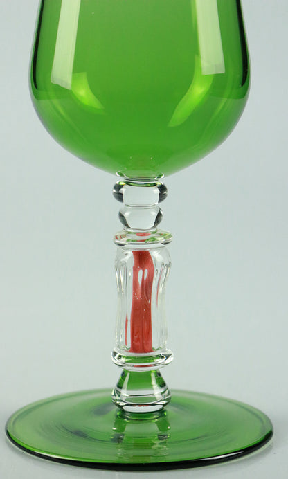 Green glass cup