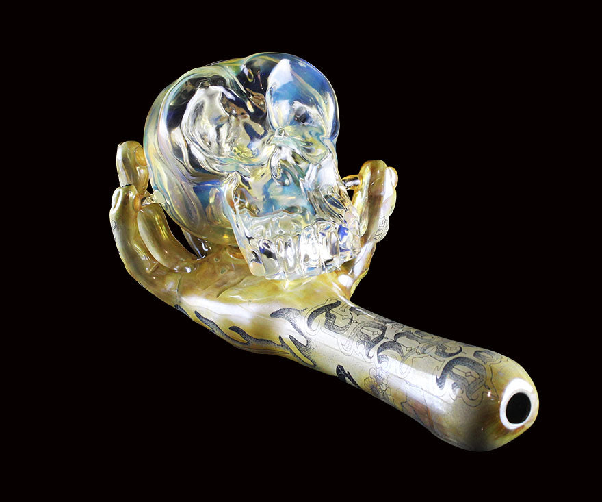 Alas, poor Yorick. Made by Phil Sundling and Glass Scribe