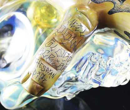 Alas, poor Yorick. Made by Phil Sundling and Glass Scribe