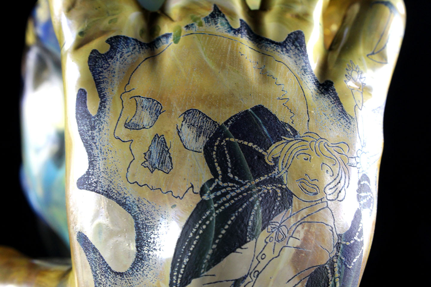 Alas, poor Yorick. Made by Phil Sundling and Glass Scribe