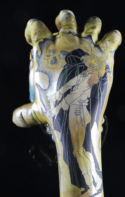 Alas, poor Yorick. Made by Phil Sundling and Glass Scribe