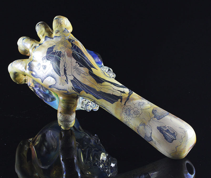 Alas, poor Yorick. Made by Phil Sundling and Glass Scribe