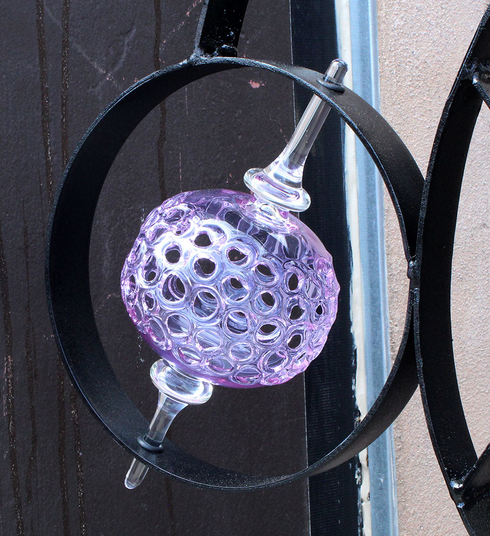 Geo-metric metal and borosilicate glass sculpture