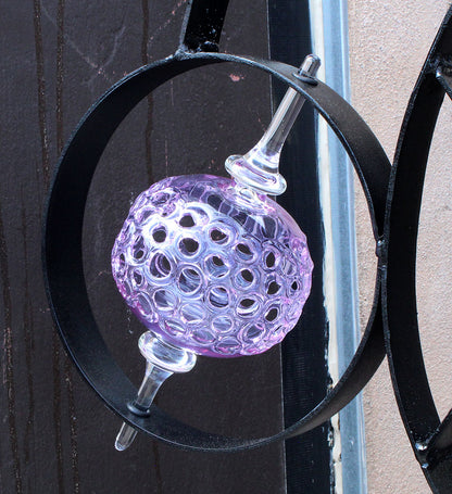 Geo-metric metal and borosilicate glass sculpture