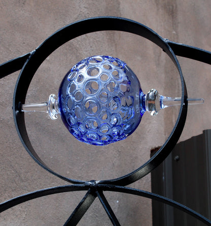 Geo-metric metal and borosilicate glass sculpture
