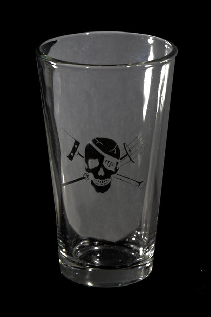 SM Jolly Roger 16 oz. Logo Pint Glasses