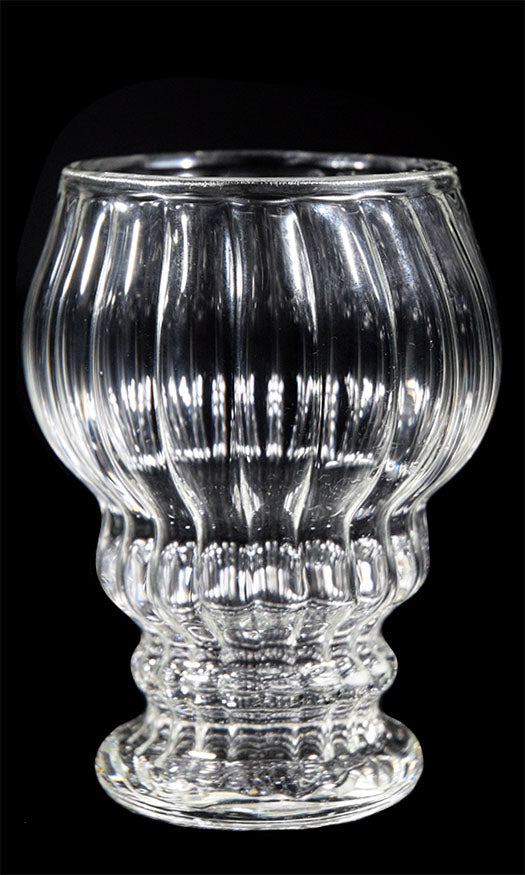 Clear Scalloped Scotch Glass by Phil Sundling