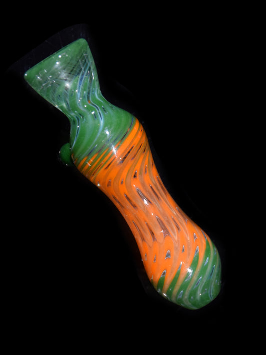 Wrap & Rake Bat by Cult Glass - Green/Orange