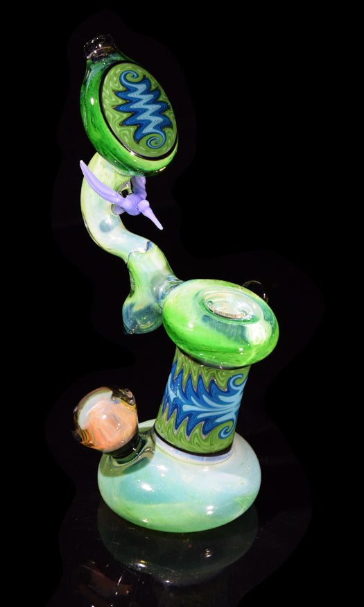 ESG: "Tie Dye Sky" Double Bubbler by @slynxxglass