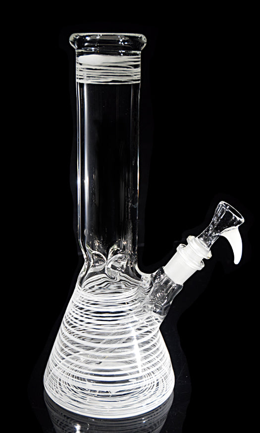 Beaker Bong 12" with color by, Phil Sundling