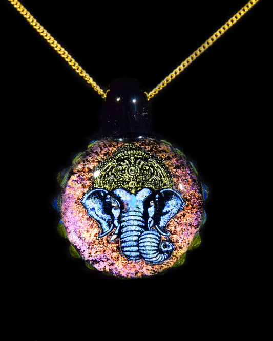 Ganesha Dichro Pendant with Opal by Berzerker