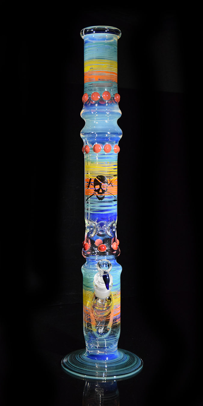 Colorful Band Wrapped Bong in Old School Style by Phil Sundling 