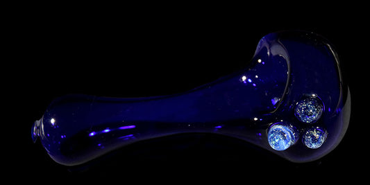 Bhaller Glass Dry Spoon Hand Pipes - Cobalt