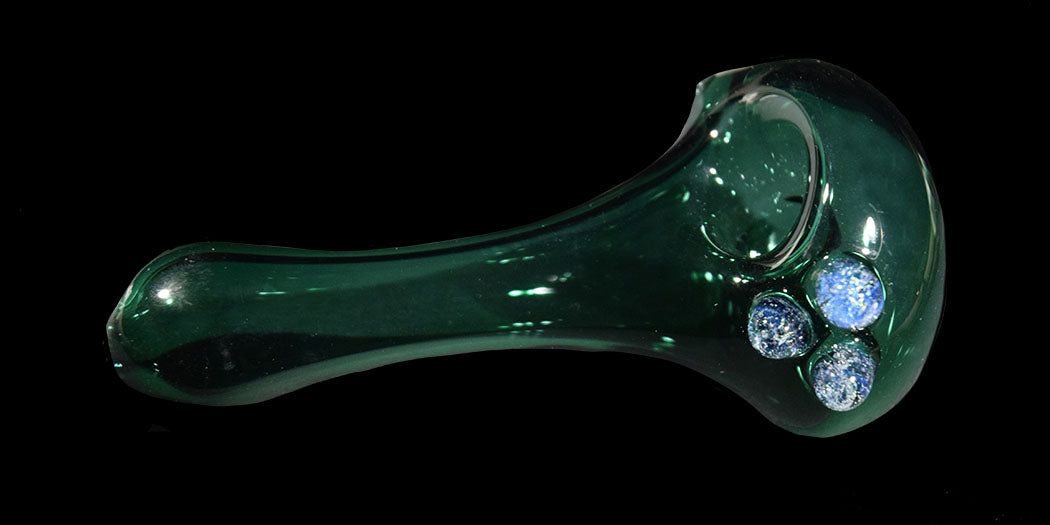 Bhaller Glass Dry Spoon Hand Pipes - Lake Green 
