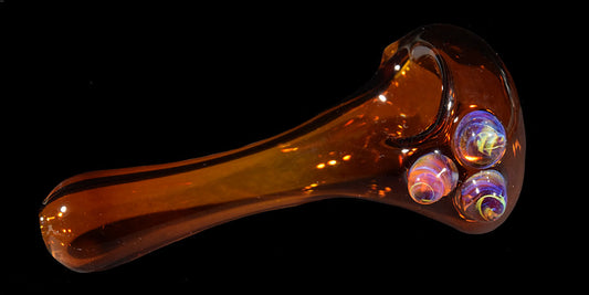 Bhaller Glass Dry Spoon Hand Pipes - Amber