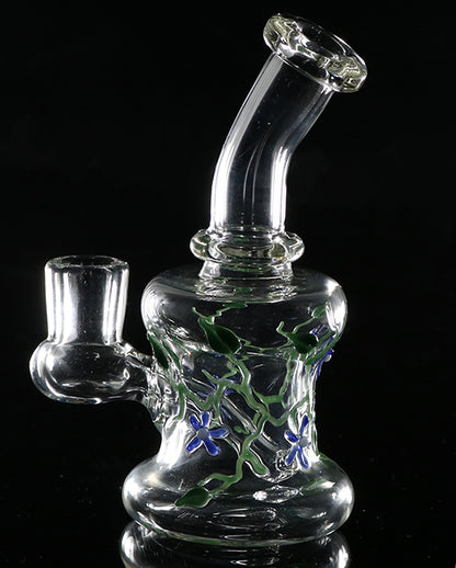 Dab Rig Red Flowers By, Glass by Mouse