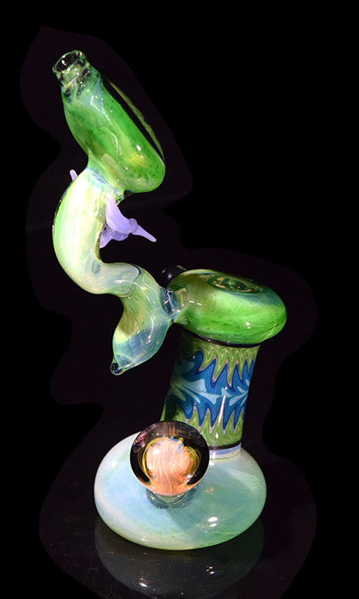 ESG: "Tie Dye Sky" Double Bubbler by @slynxxglass