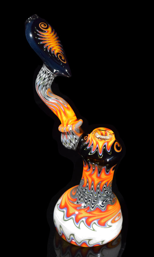 ESG: "Faded Fire" Dewar Bubbler by @slynxxglass