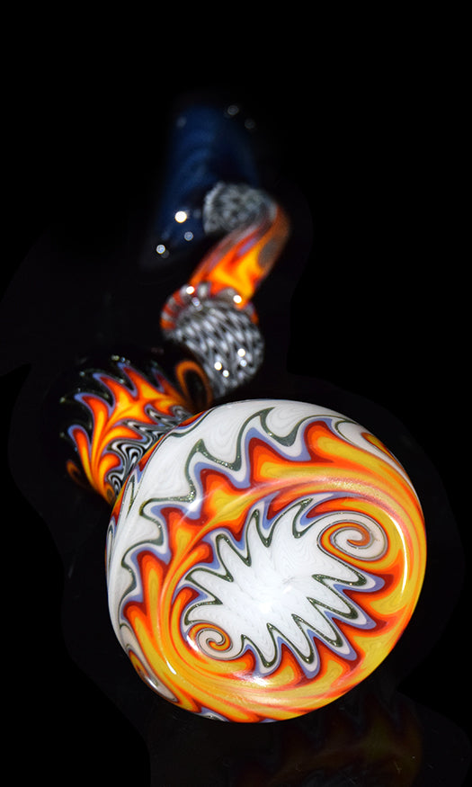 ESG: "Faded Fire" Dewar Bubbler by @slynxxglass